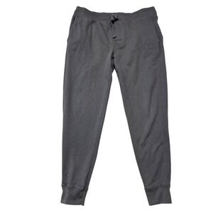 LAKE Men M Gray 100% Cotton Drawstring Jogger Sweatpants